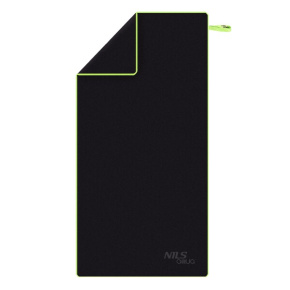 Microfiber towel NILS aqua NAR11 black/green