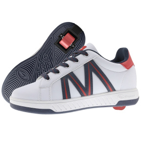 Breezy Rollers Classic - White / Navy / Red - UK:2J EU:34 US:2.5J