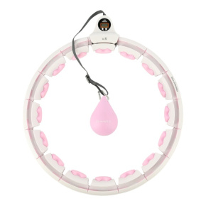 Massage hula hoop HMS HHW06 with weights and counter pink