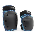 REKD Youth Heavy Duty Double Pad Set - Black/Blue - Small