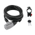 FORCE spiral lock with holder 185cm/8mm, black