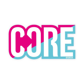 Core Classic Split Pink / Blue sticker