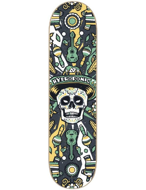 Hydroponic Mexican Skull 2.0 Skate Board (8.375"|Black)