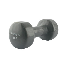 Cast iron dumbbell covered with vinyl HMS 5 kg
