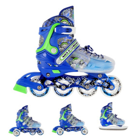Roller skates NILS EXTREME NH18122 4in1 blue