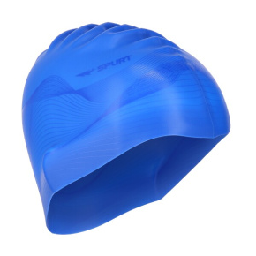Silicone cap SPURT G-Type F206 men with pattern, blue