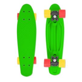 Skateboard FIZZ BOARD Green, Red-Yellow PU, green