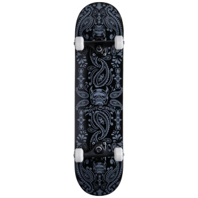 Speed Demons Bandana Skateboard Complete (8.25"|Black/Silver)