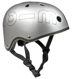 Micro Metalic Silver Helmet