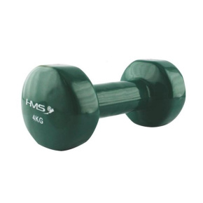 Cast iron dumbbell covered with vinyl HMS 4 kg