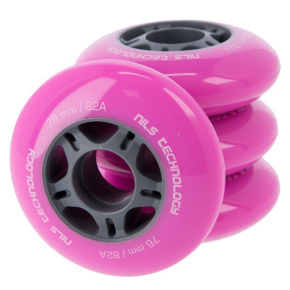 PU wheels NILS EXTREME 76x24 mm pink (4pcs)