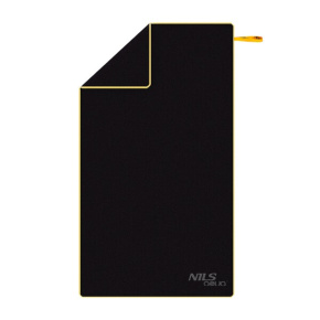 Microfiber towel NILS aqua NAR12 black/orange