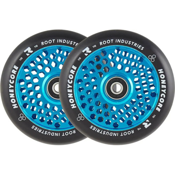 Root Honeycore Black 110mm 2-pack Pro Scooter Wheels (110mm | Blue)