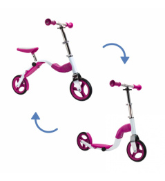 Scoobik scooter and reflector in one pink