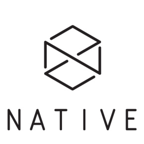 Native Logo white sticker