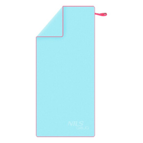 Microfiber towel NILS aqua NAR13 light blue/pink