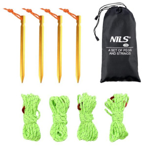 Set of tent pegs and tensioning ropes NILS Camp NC1726