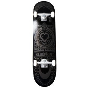 Blueprint Home Heart Skateboard Set (7.75"|Black/Grey)