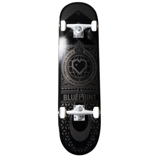Blueprint Home Heart Skateboard Set (7.75"|Black/Grey)