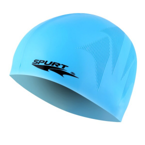 SPURT SE25 silicone cap with embossed pattern, blue