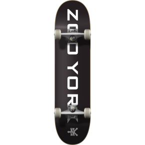 Zoo York Logo Block Complete Skateboard (7.75"|Black/White/Grey)