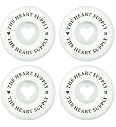 Heart Supply Clean Heart Skate Wheels 4-Pack (55mm|White/Black)