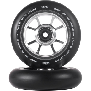 North Signal V2 115x30mm Silver/Black Pu wheels