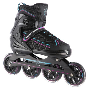 Roller skates NILS Extreme NA1128 black and purple