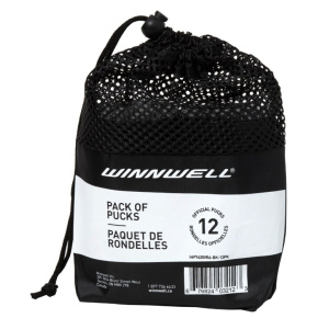 Hockey puck Winnwell black official (6pcs)