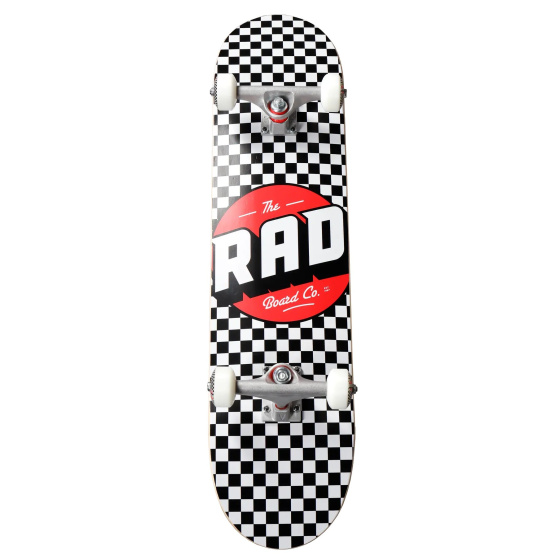 RAD Checkers Progressive Skateboard Complete (7.75"|Black/White)