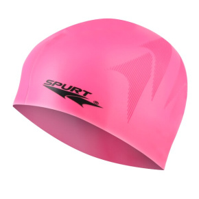 Silicone cap SPURT SC16 with embossed pattern, pink