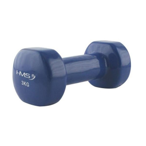 Cast iron dumbbell covered with vinyl HMS 3 kg
