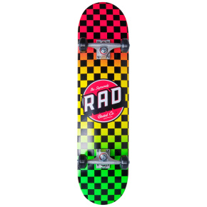 RAD Checkers Progressive Skateboard Set (8"|Rasta)