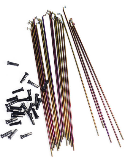 Colony Plain Gauge Wires 20 pcs (186mm|Rainbow Anodise)