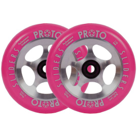Proto Sliders Starbright Scooter Wheels 2-Pack (Pink On Raw)