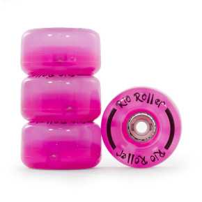 Rio Roller Light Up Wheels - Pink Frost - 58mm x 33mm