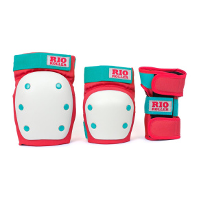 Rio Roller Triple Pad Set - Red / Mint - Large