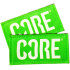 Core Velcro Chránič kolen Tags 2-balení (Neon Green)