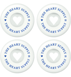 Heart Supply Clean Heart Skate Wheels 4-Pack (53mm|White/Blue)