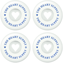 Heart Supply Clean Heart Skate Wheels 4-Pack (53mm|White/Blue)