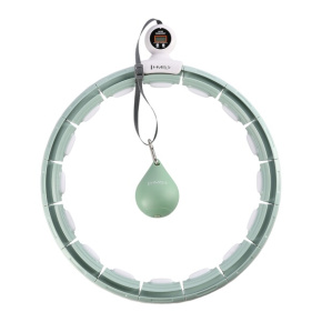 Massage hula hoop HMS HHM15 with weights, magnets and counter green