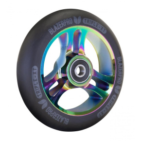 Blazer Pro Scooter Wheel Triple XT 110mm with Abec 9 - 110 MM Black/Neochrome