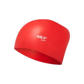 Silicone cap for long hair NILS Aqua NQC LH red