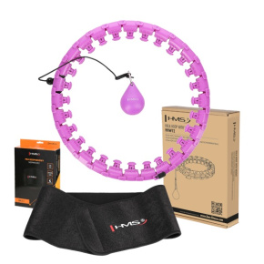 HMS HHW12 PLUS Size hula hoop with weights and slimming belt BR163 purple