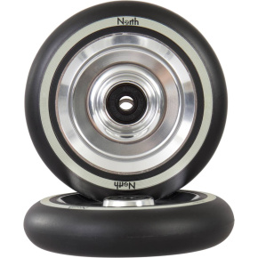 North Fullcore Scooter Wheel (24mm | Silver/Black Pu)