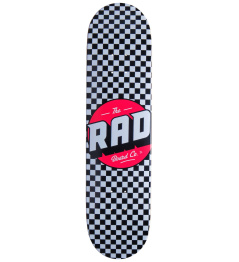 RAD Checker Skate Board (8.25"|Black/White)