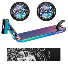 Set Board Divine Park Neochrome + 2pcs Divine 110 mm Light Nechrome Wheels + Divine Nyx Griptape