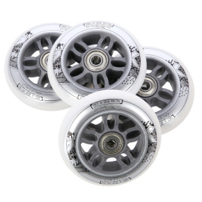NILS Extreme PU 90x24 82A wheels with ABEC 7 bearings white 4 pcs