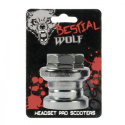 Bestial Wolf wristbands headset silver