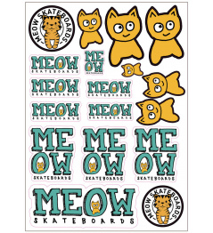 Meow Skateboards A4 Stickers